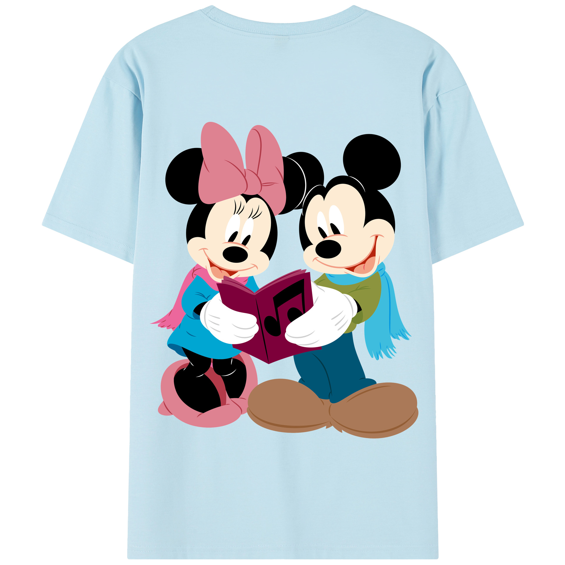 （画像用） ミッキーマウス Mickey Mouse 綿100％半袖Tシャツ（背面プリント）